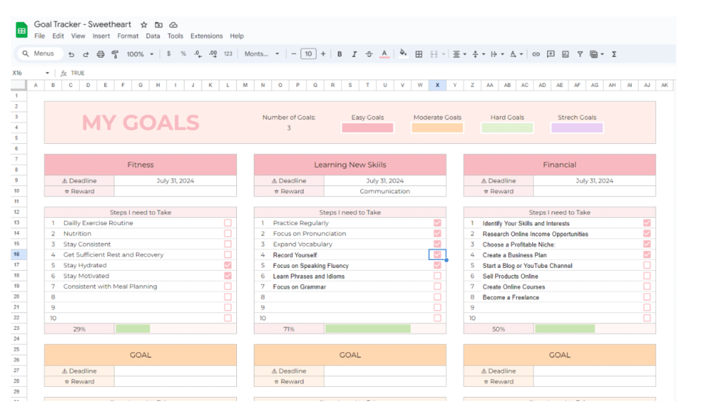 Daily planner template